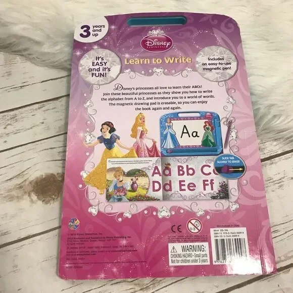 Disney Princess Learn To Write ABC‎ Book Magnetic Pen - Picture 7 of 7